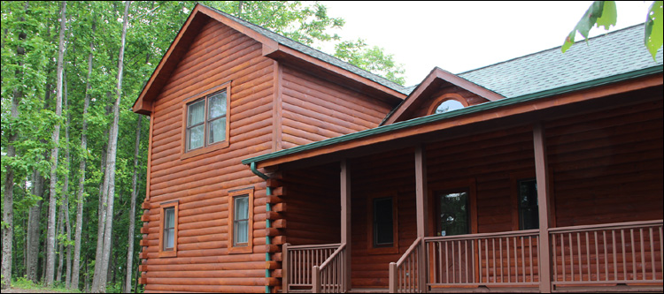 Log Home Staining in Southington, Ohio