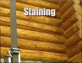  Trumbull County, Ohio Log Home Staining
